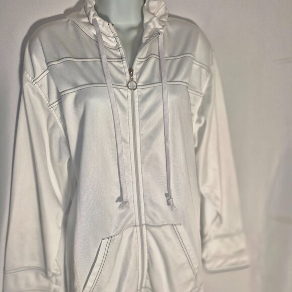 BEAUXART sportswear hooded athletic jacket, white from Europe in size XL - Picture 13 of 16